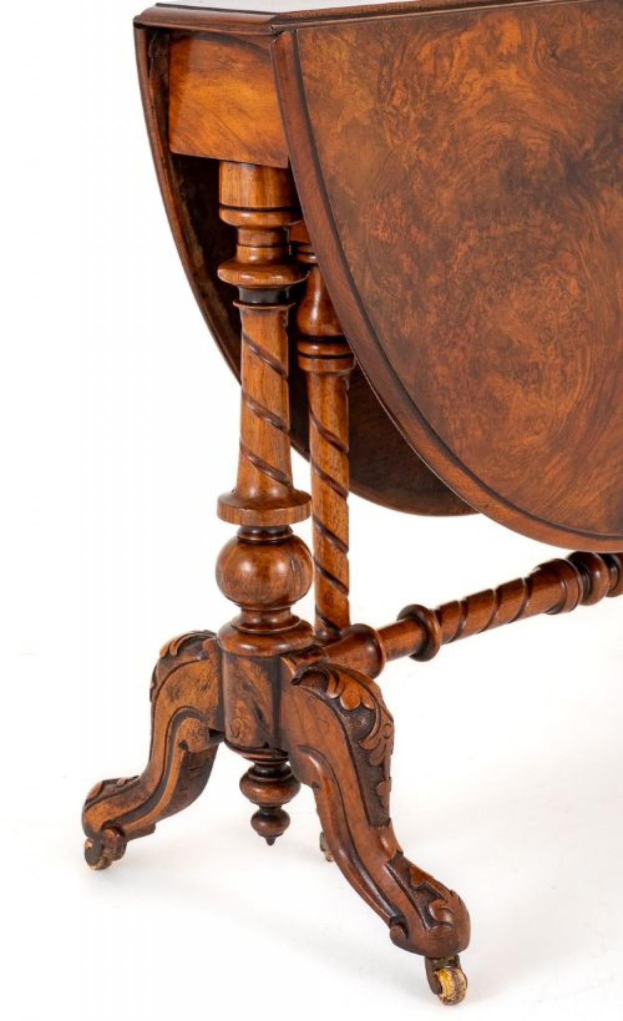 Viktorianischer Sutherland-Tisch aus Nussbaumholz, 1860 im Zustand „Gut“ im Angebot in Potters Bar, GB