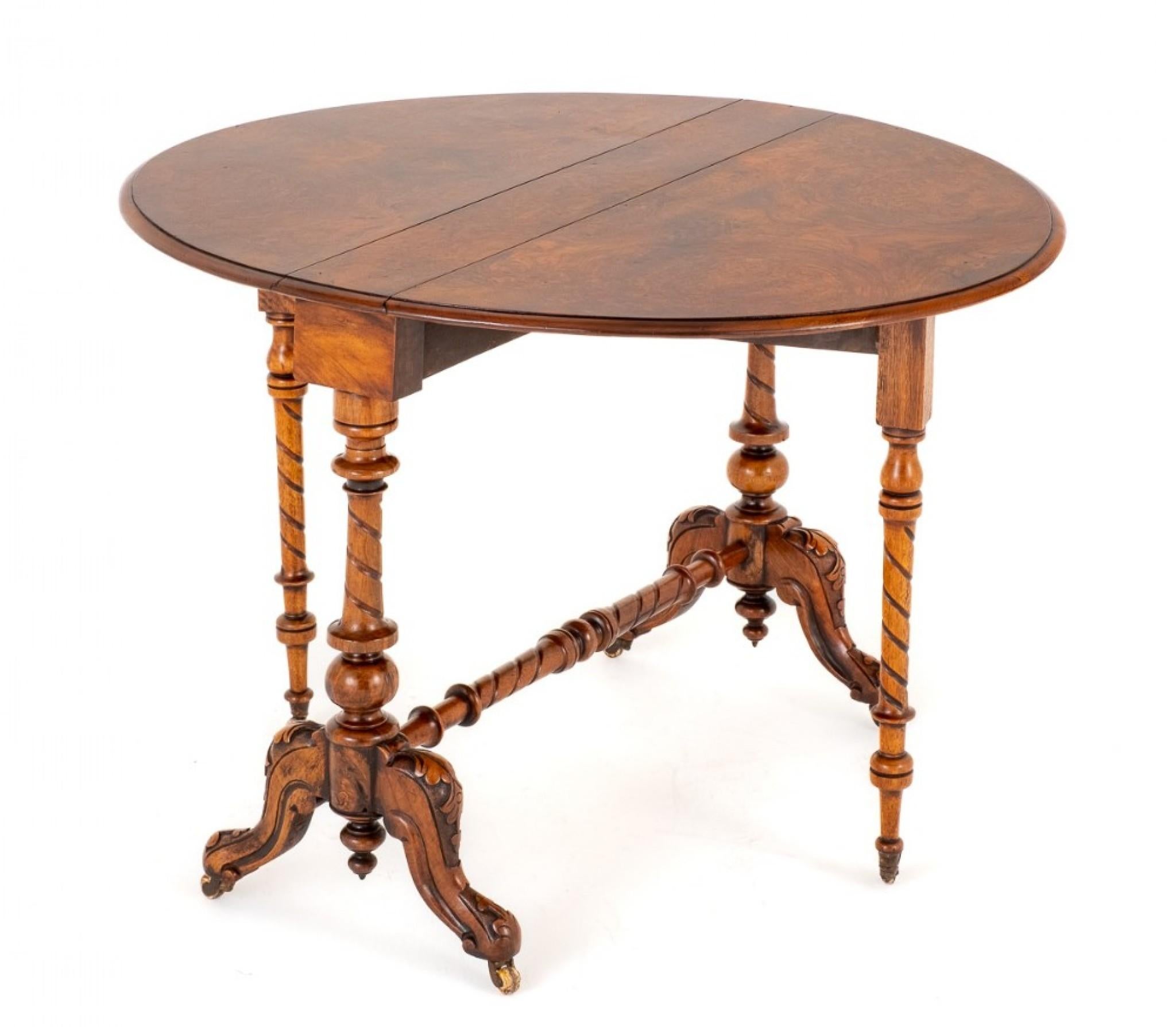 Viktorianischer Sutherland-Tisch aus Nussbaumholz, 1860 (Walnuss) im Angebot