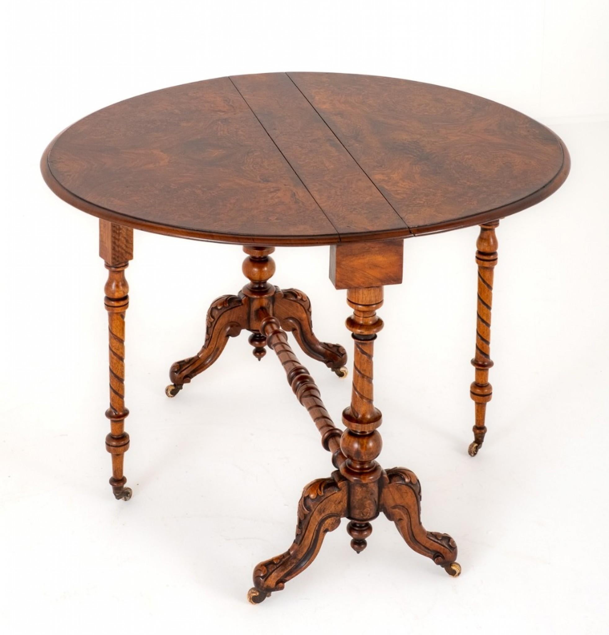 Viktorianischer Sutherland-Tisch aus Nussbaumholz, 1860 im Angebot 2
