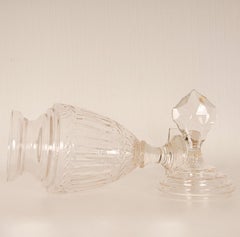 Victorian Sweetmeat Jar Cut Crystal Antique Footed Glass Urn Vase Jar Coupe
