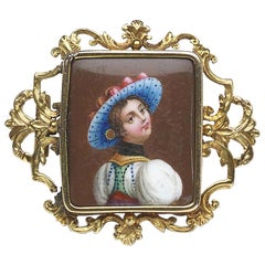 Victorian Swiss Enamel Brooch