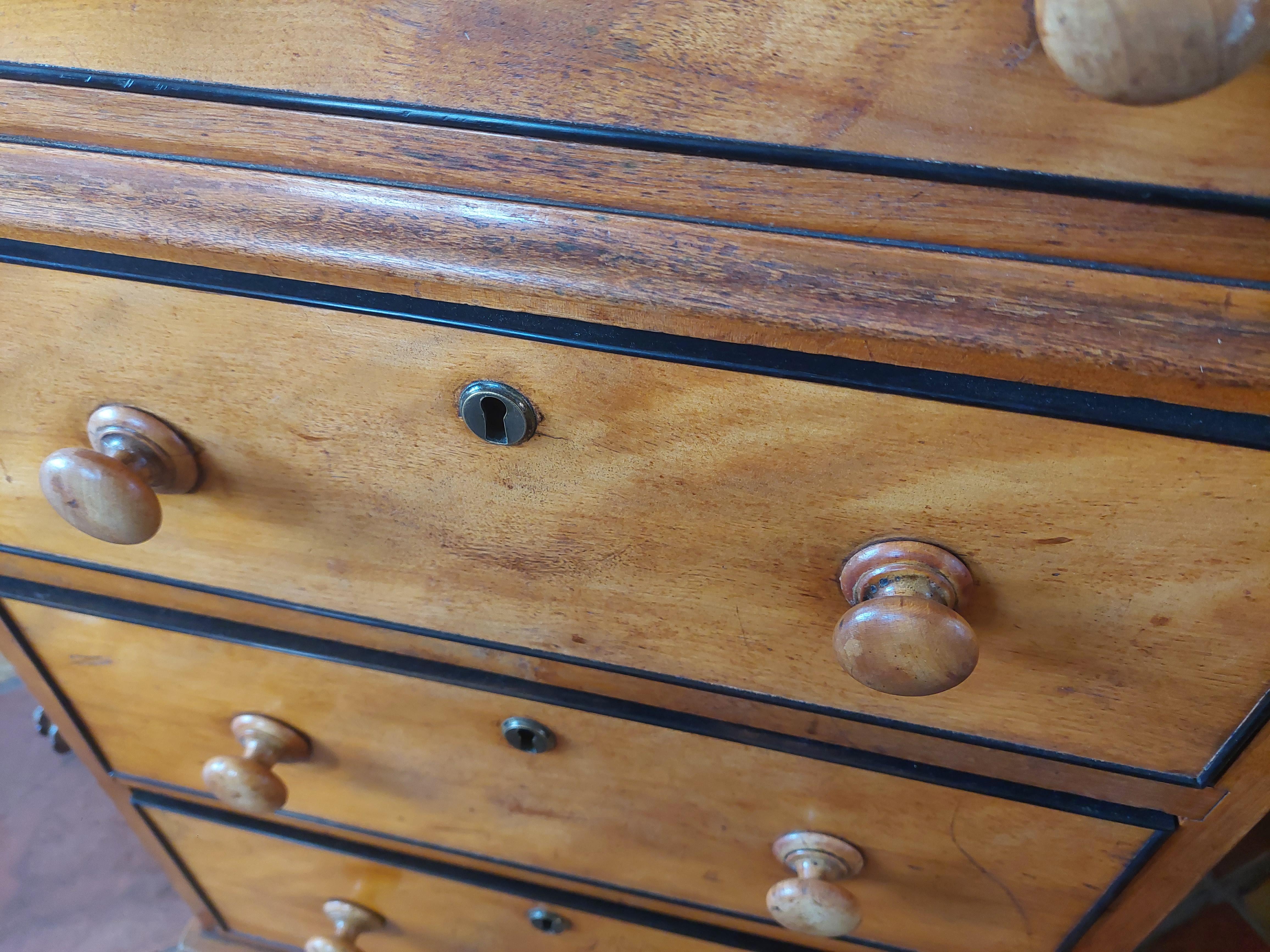 Leather Victorian Sycamore Partners Desk For Sale