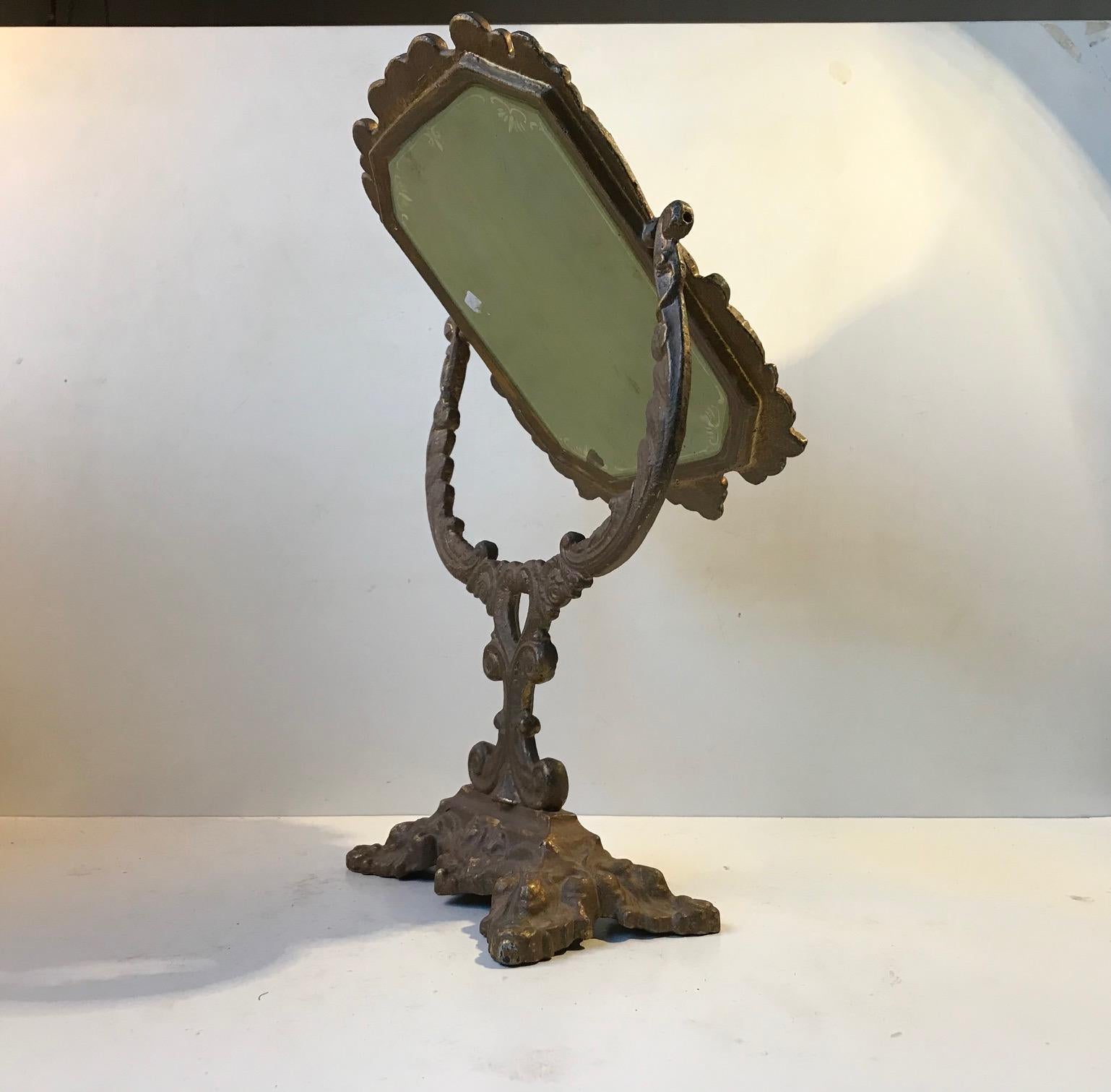 antique cast iron mirror