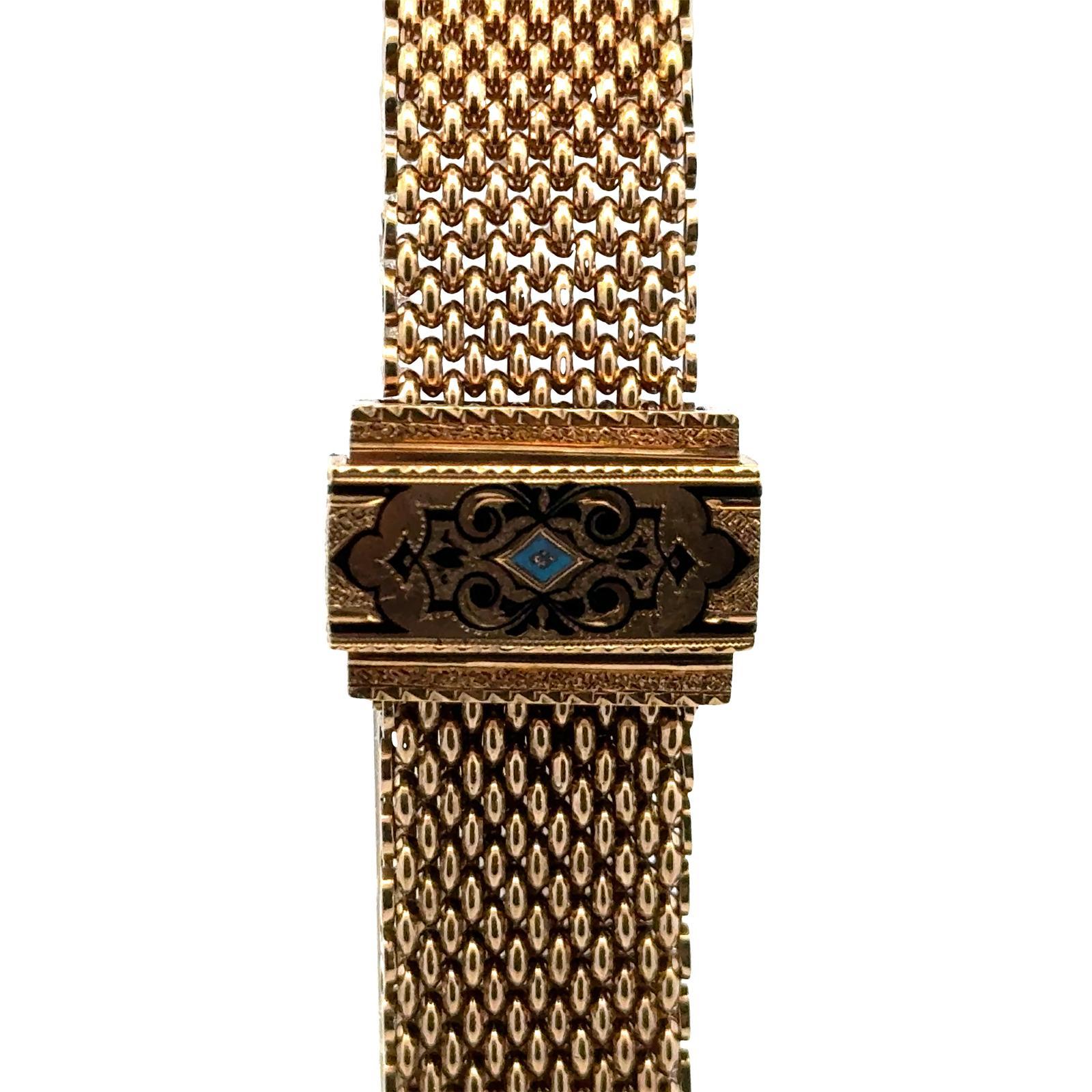 Bracelet Victorien à glands en or jaune 14 carats Slide Antique en vente 3