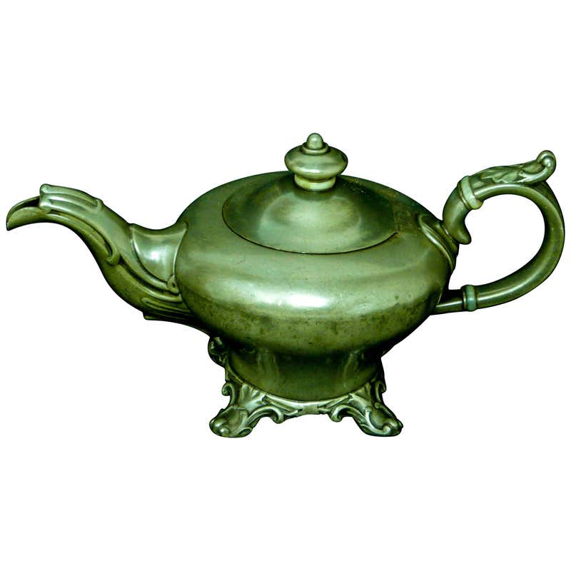 Victorian Britannia Metal Tea Pot For Sale at 1stdibs