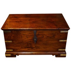 Victorian Teak Brass Bound Military Chest