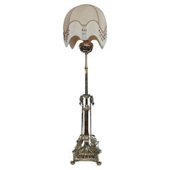 Victorian Telescopic Brass Standard Oil Lamp