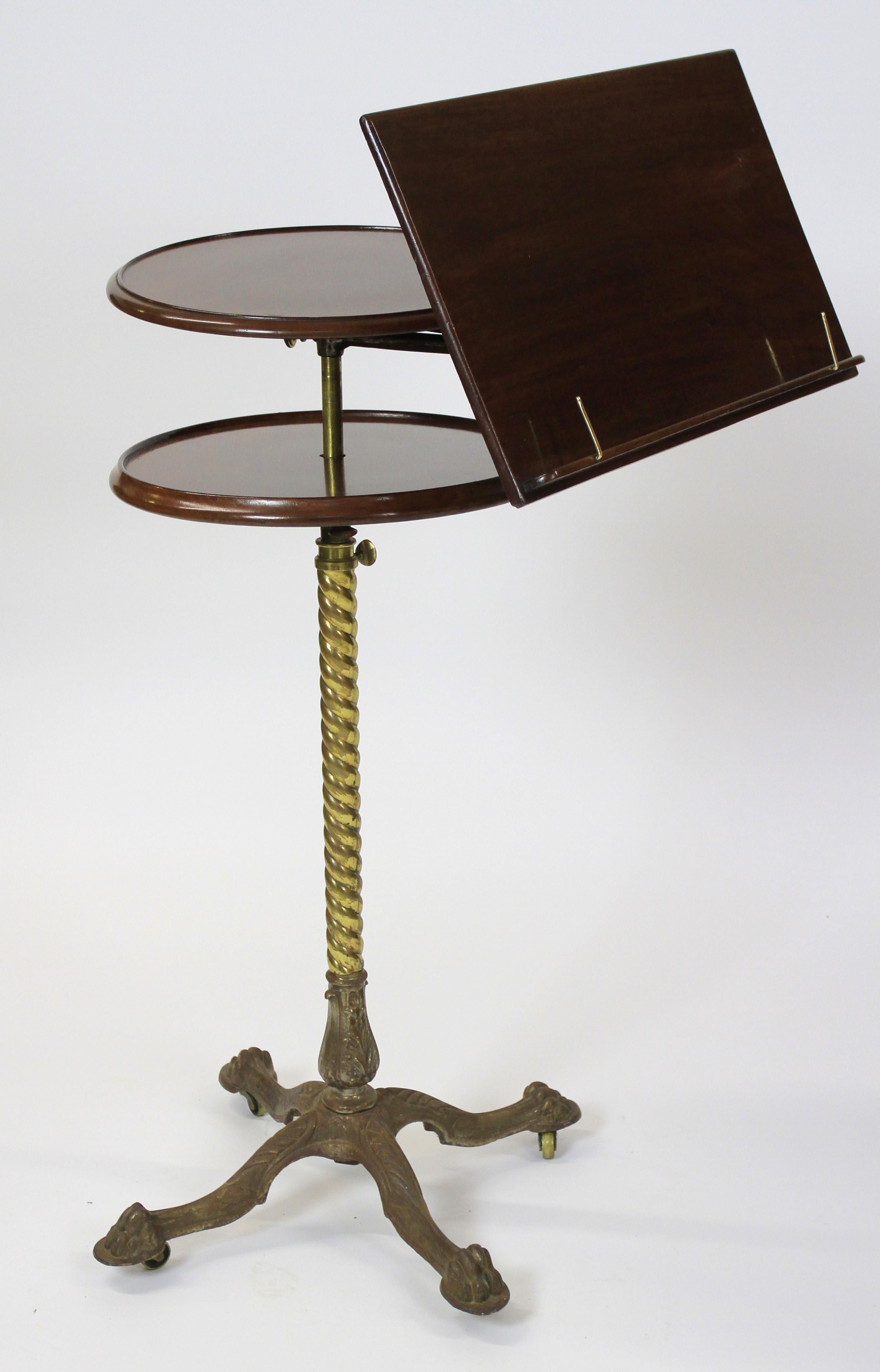 Late Victorian Victorian Telescopic Music / Reading Stand For Sale