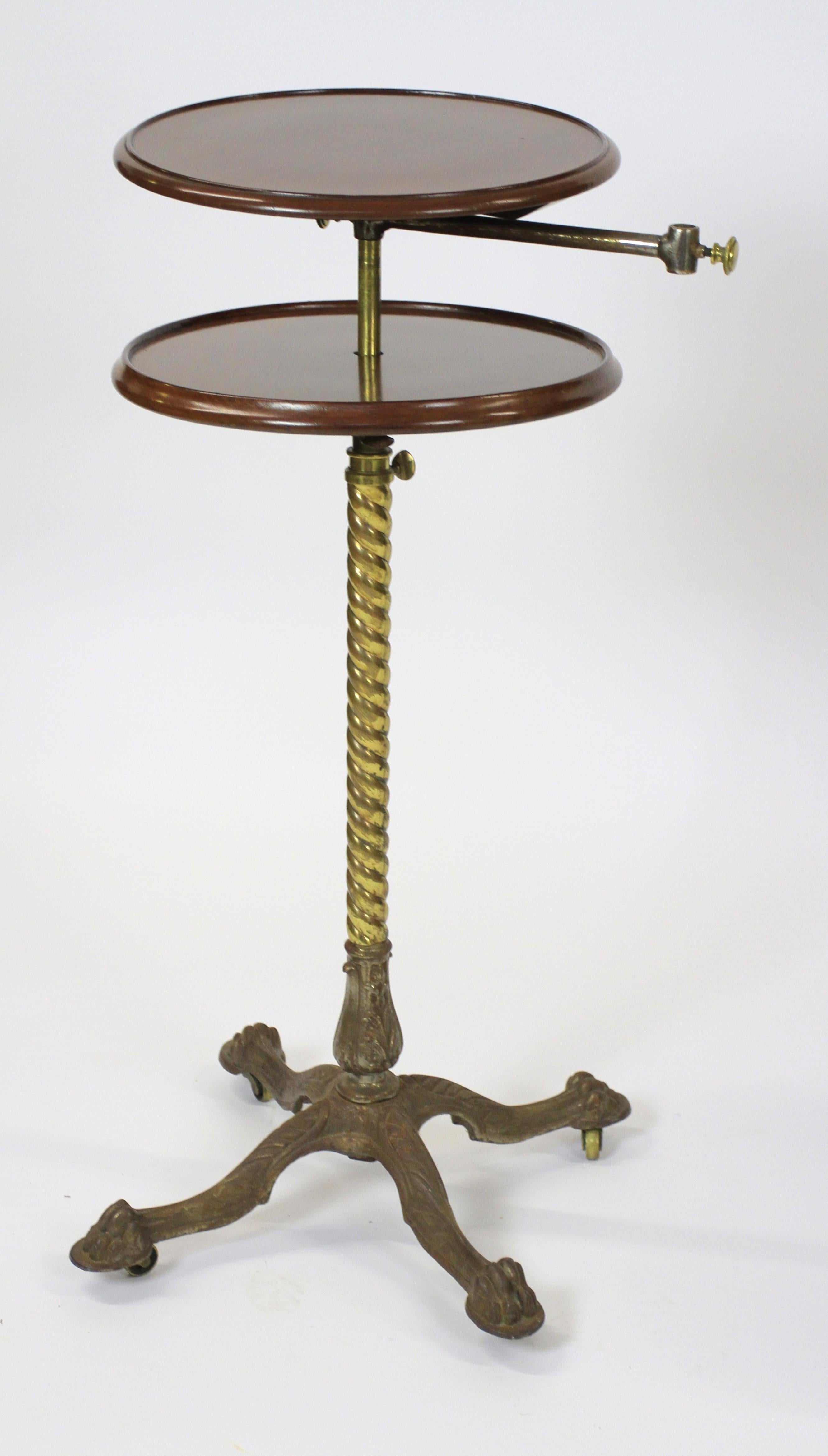British Victorian Telescopic Music / Reading Stand For Sale