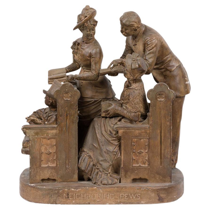 Victorian Terra Cotta Group Figures For Sale