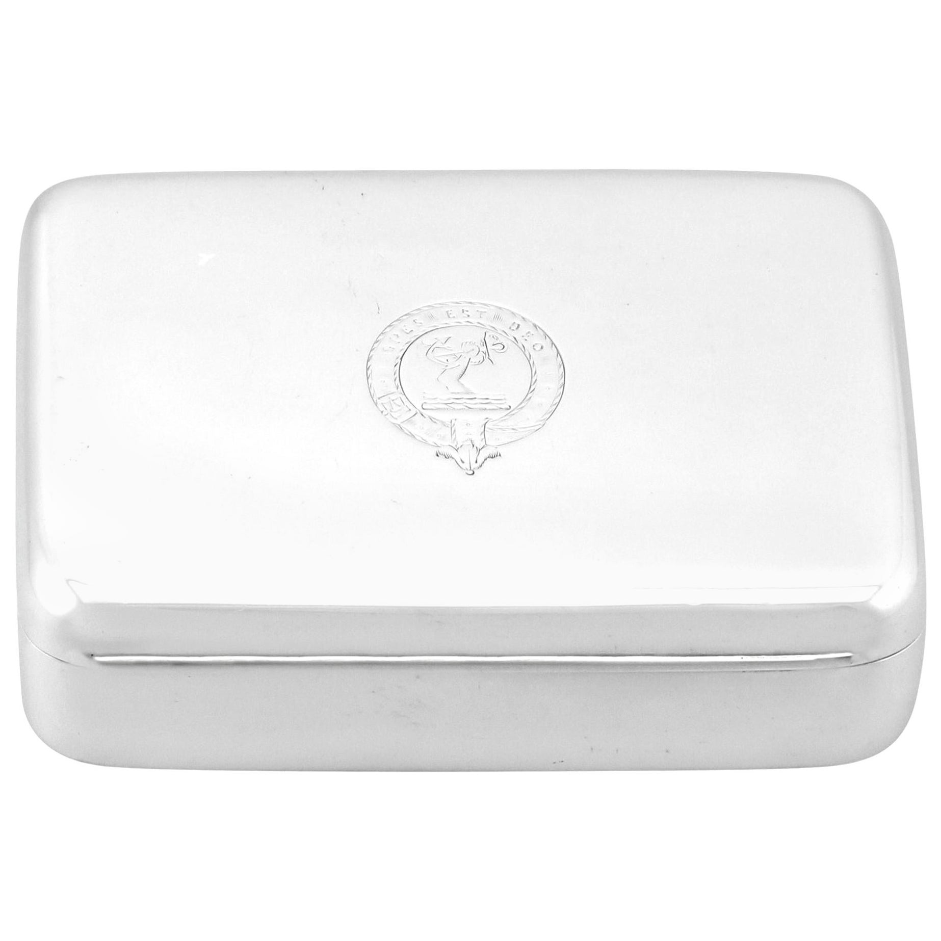 Victorian 'There is Hope in God' Sterling Silver Sandwich Box