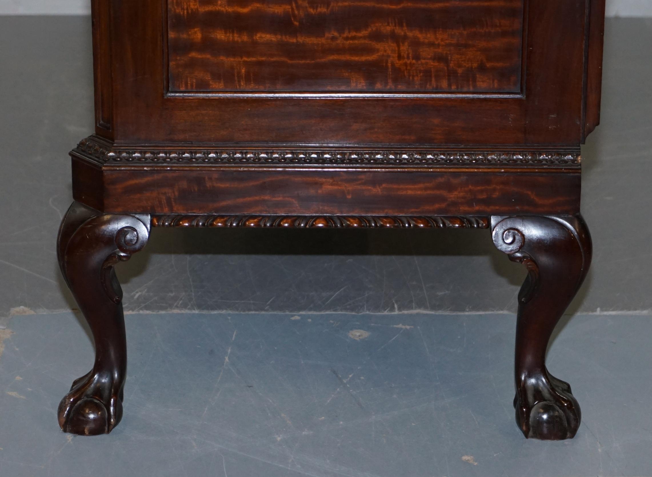 Victorian Thomas Chippendale Claw and Ball Feet Sideboard Flamed Curl Hardwood 10