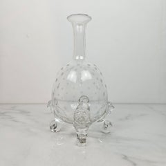 Victorian Thomas Webb & Sons Star-Etched Glass Decanter with Lion Masks, c. 1880