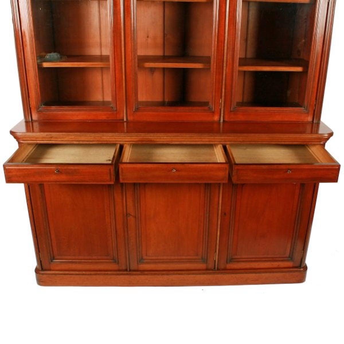 Victorian Three Door Bookcase, 19th Century For Sale 1