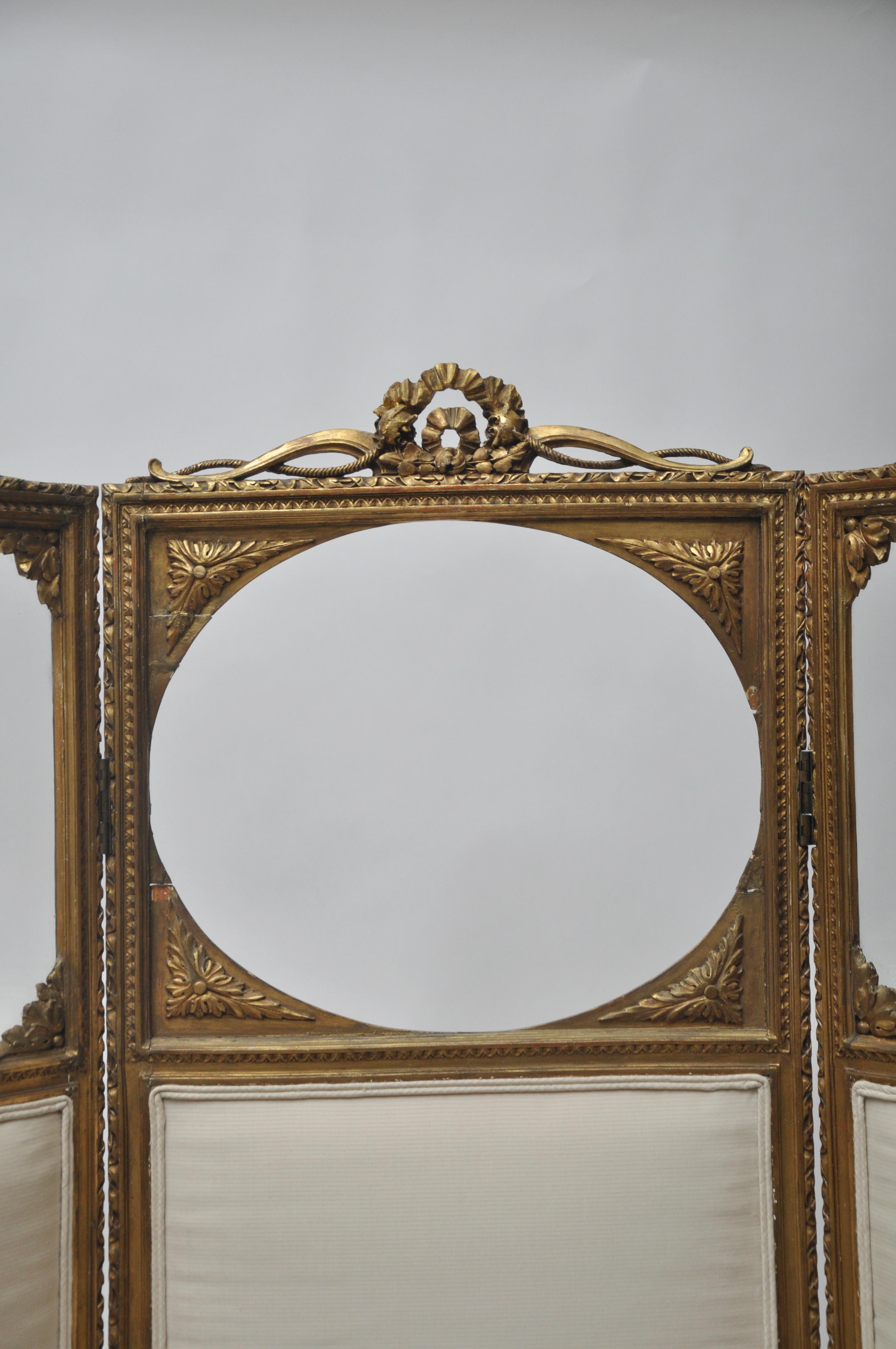 Unknown Victorian Three-Panel Upholstered Screen For Sale