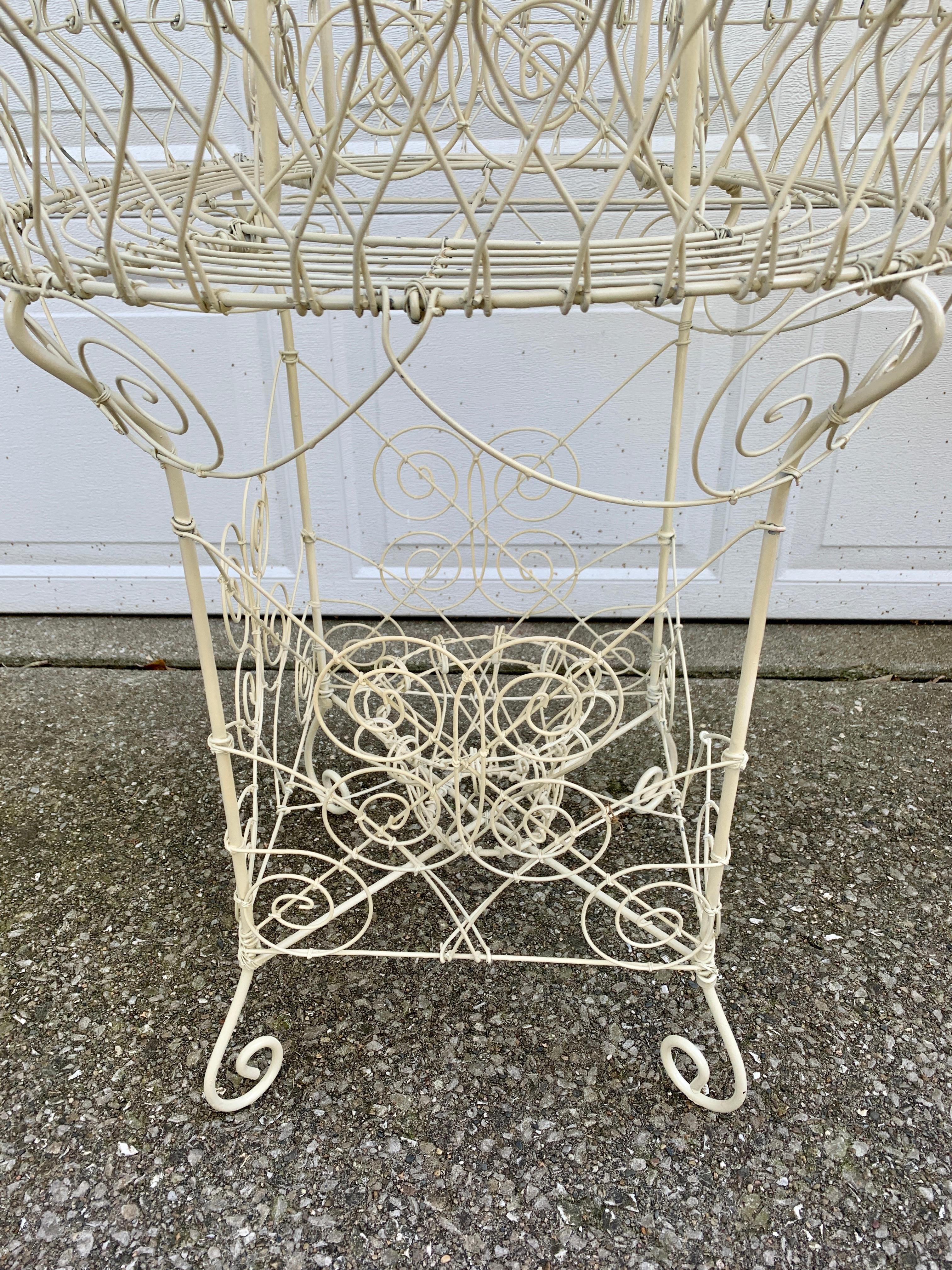 20th Century Victorian Three-Tier Wrought Iron Garden Plant Stand