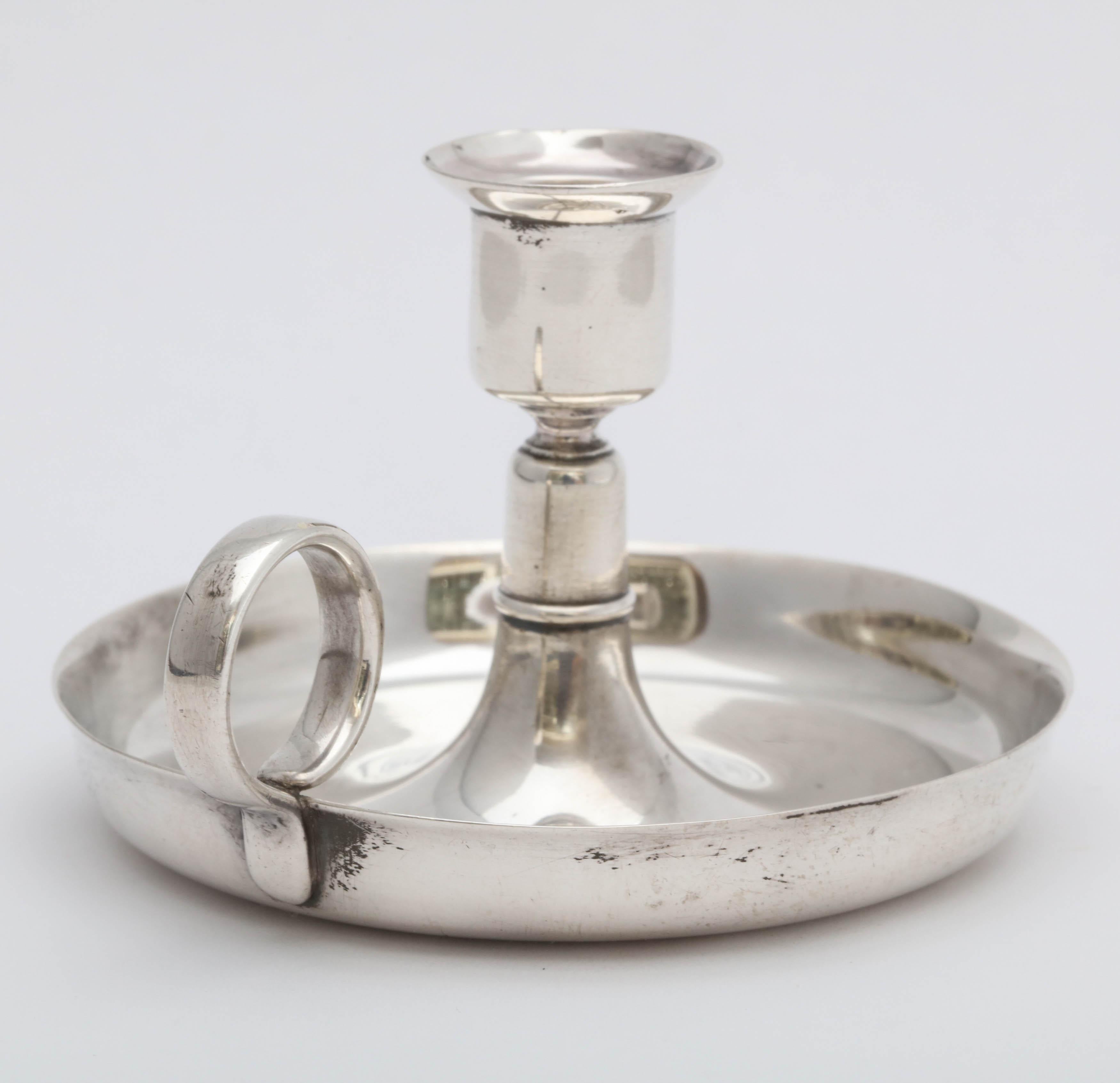Victorian Tiffany Sterling Silver Chamber Stick In Excellent Condition In New York, NY