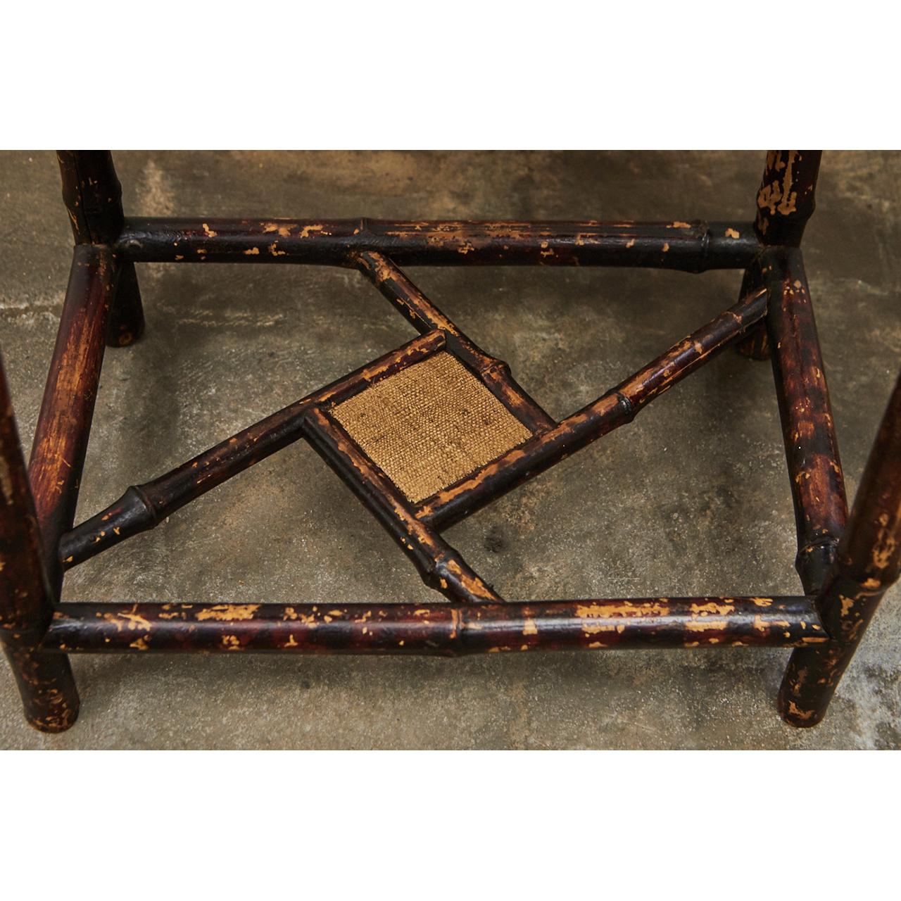 19th Century Victorian Tiger Bamboo Table