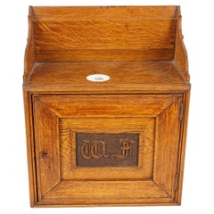 Victorian Tiger Oak Smokers, Collectors Box, Scotland 1900, H1062