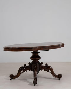 Victorian Tilt-Top Table With Hidden Compartment On Casters