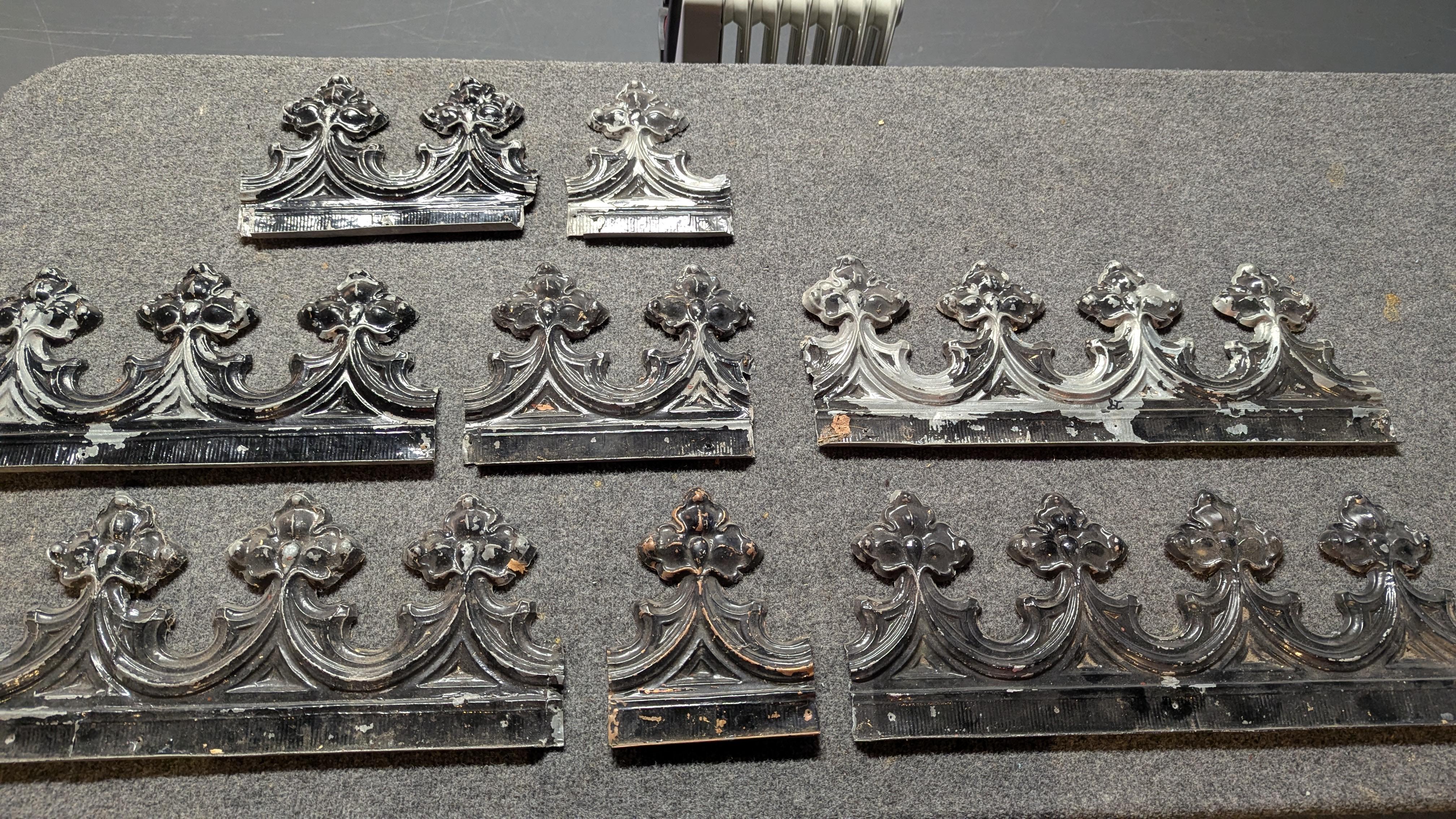 Victorian Tin Ceiling Cornice For Sale 4