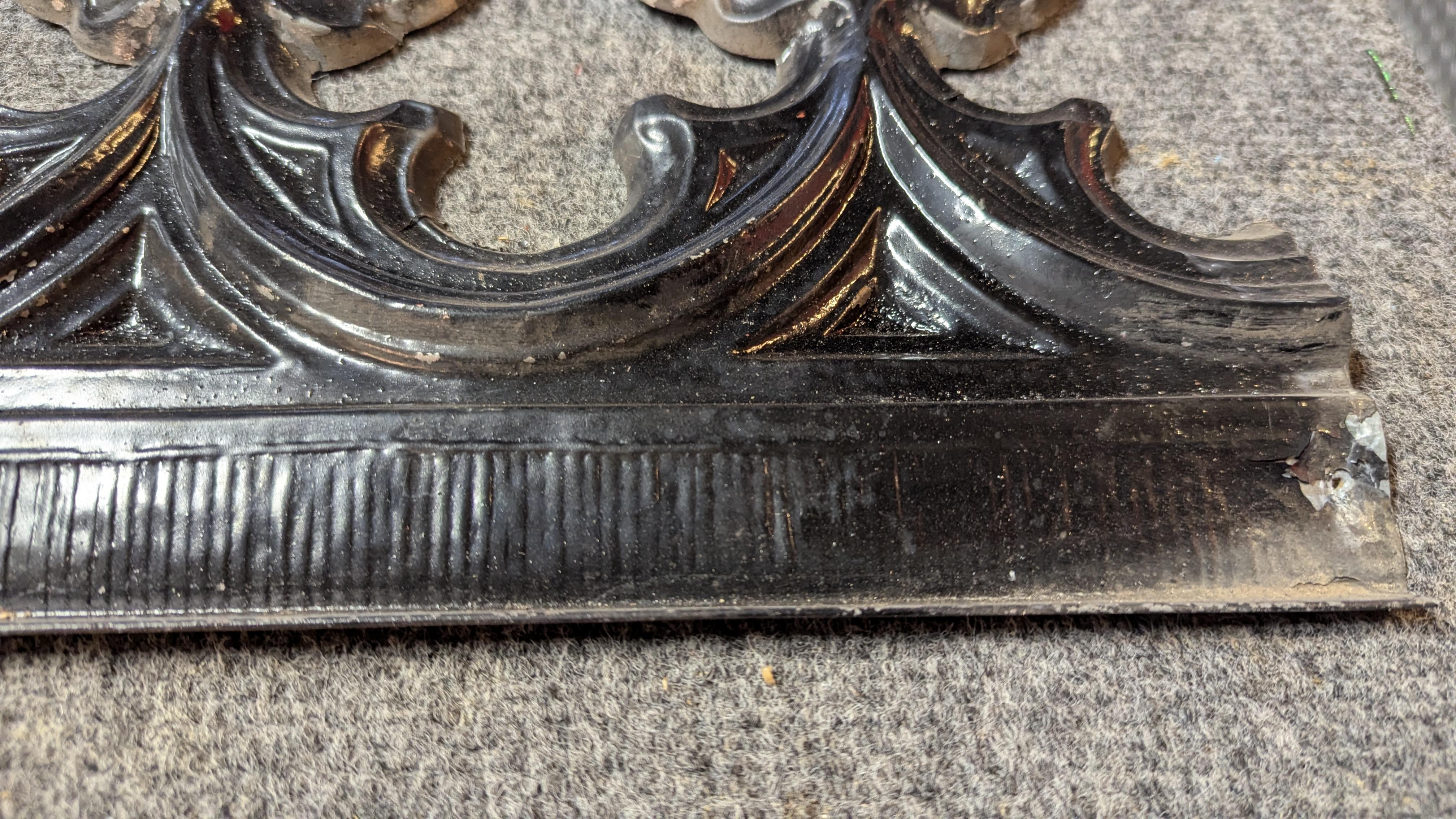 High Victorian Victorian Tin Ceiling Cornice For Sale