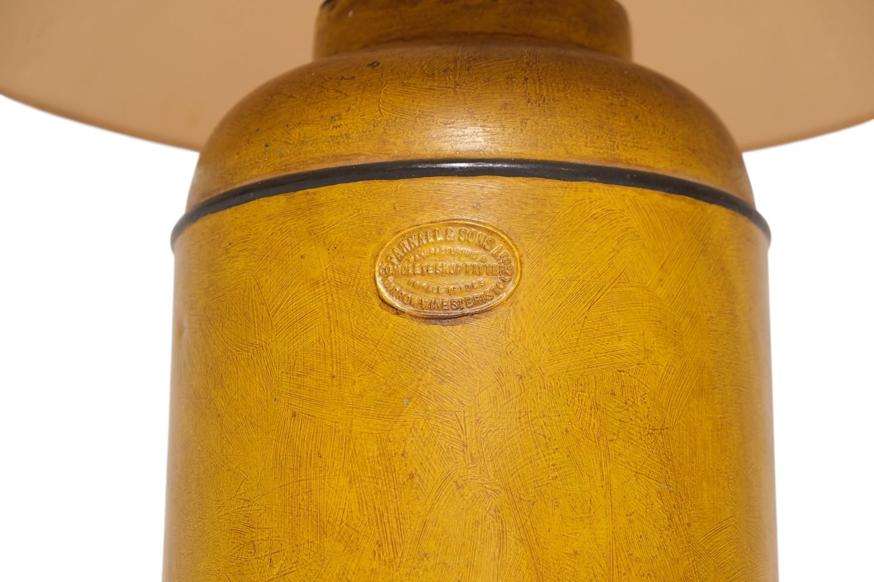 Victorian Toleware Tea Canister Lamp by Parnall & Sons, England For Sale 5