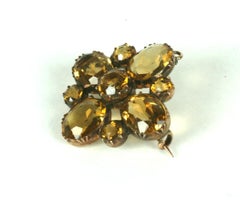Victorian Topaz Pendant Brooch