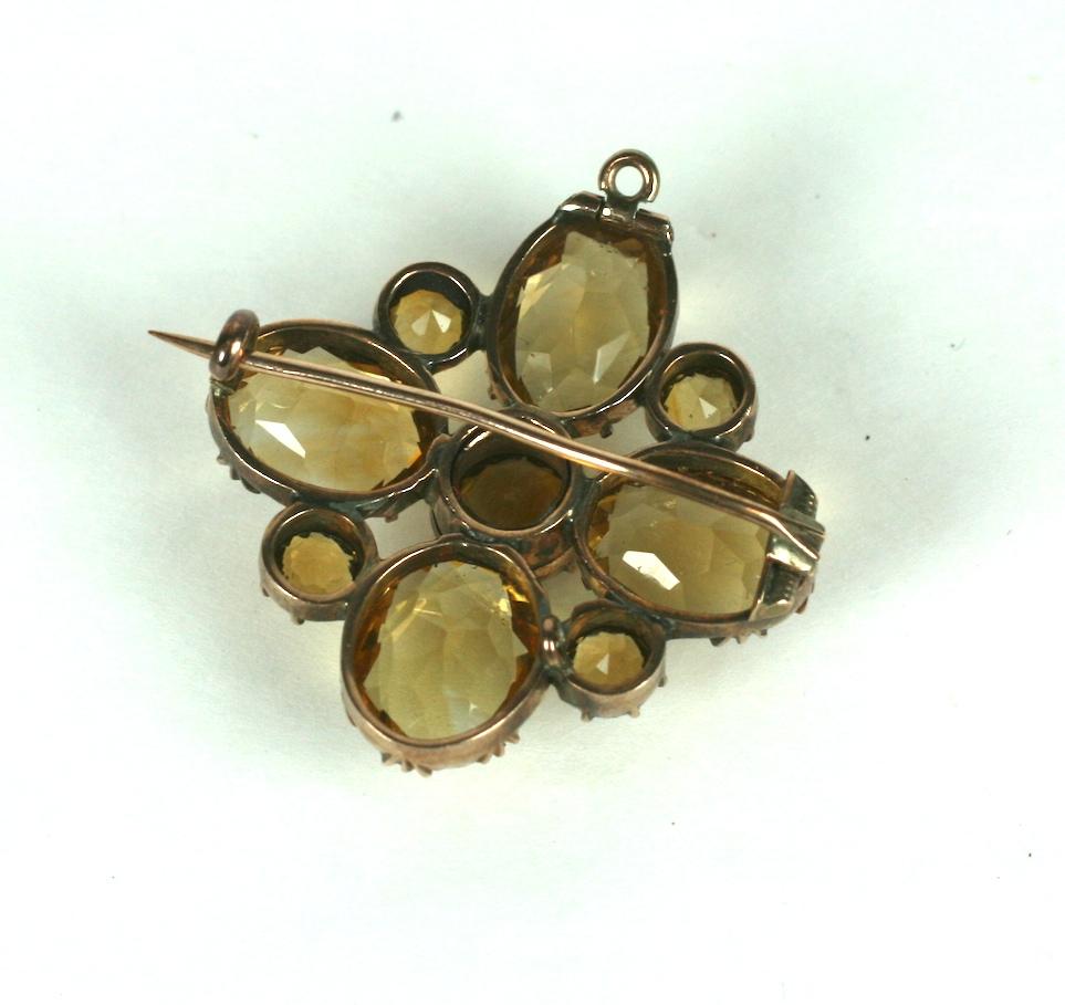Victorian Topaz Pendant Brooch In Excellent Condition For Sale In New York, NY