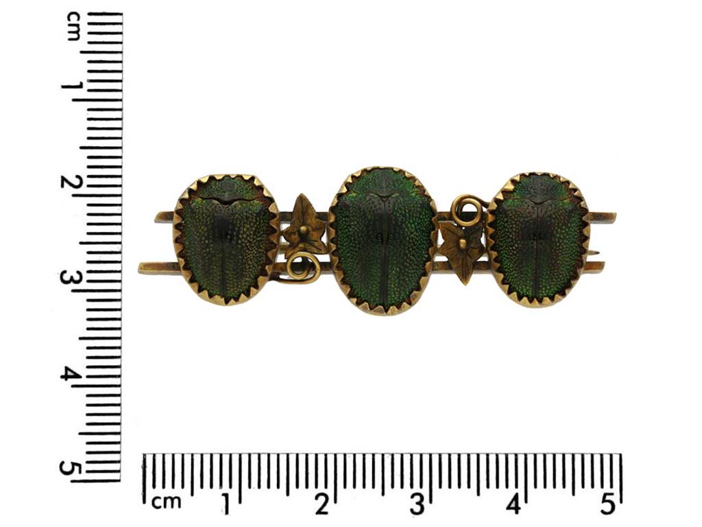Women's or Men's Victorian Tortoise Beetle Brooch, English, circa 1875. For Sale