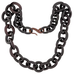 Victorian Tortoise Shell Link Necklace