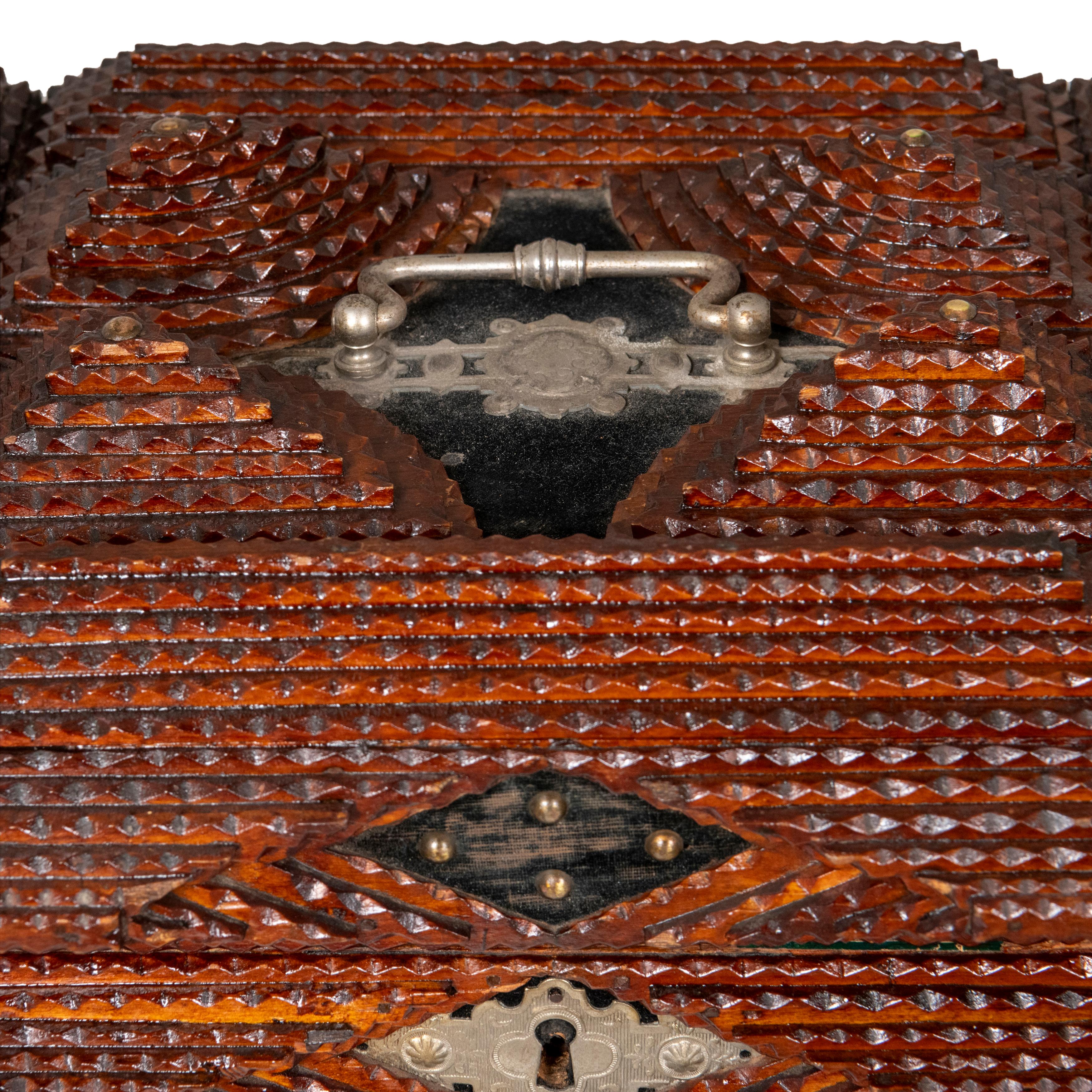 Caja de trabajo de vagabundo victoriano, América circa 1880 en Bueno estado para la venta en Knutsford, GB