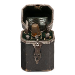 Kit de aseo de viaje victoriano, c. 1900