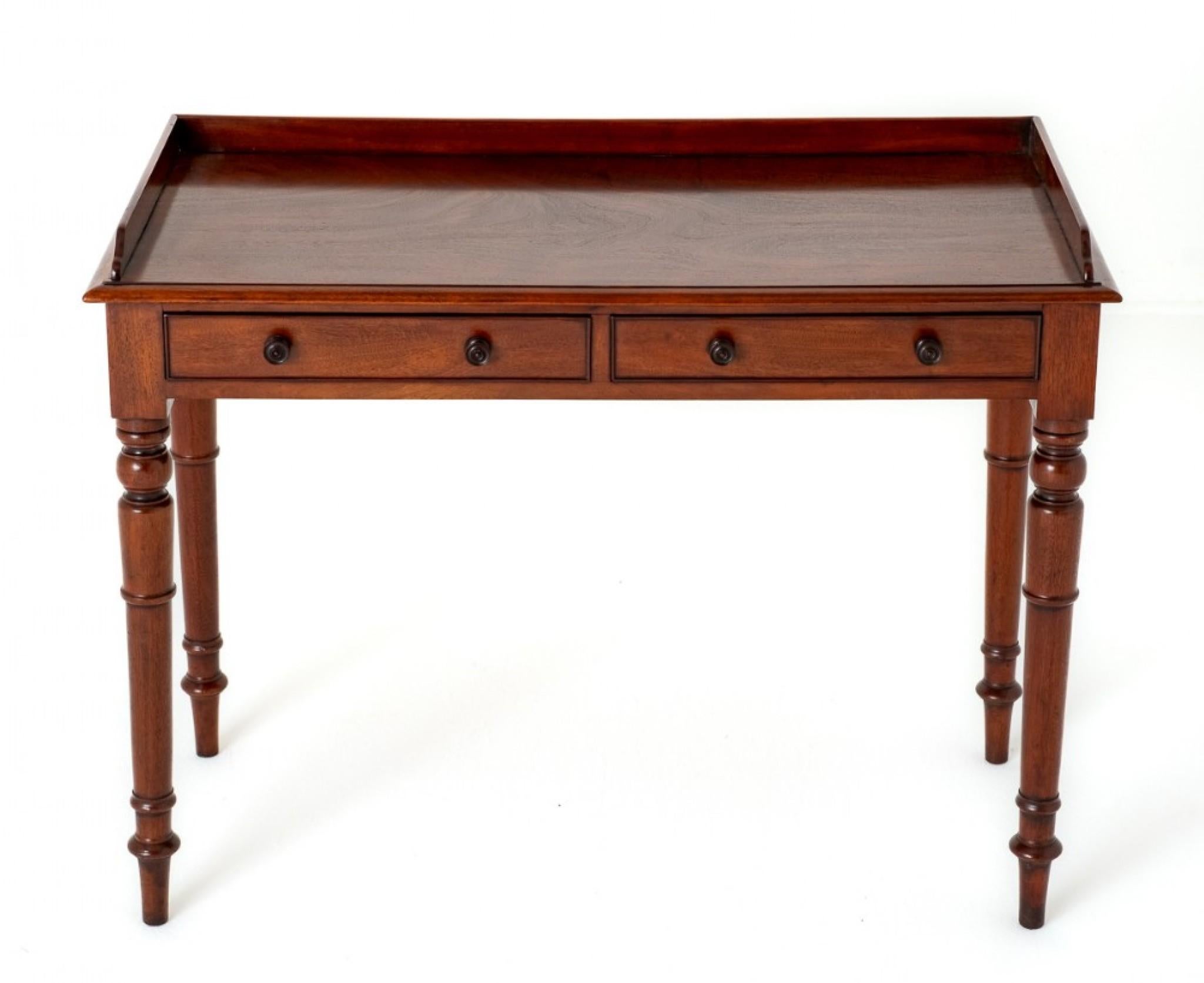 Mid-19th Century Victorian Tray Top Table Mahogany Side 1860 For Sale