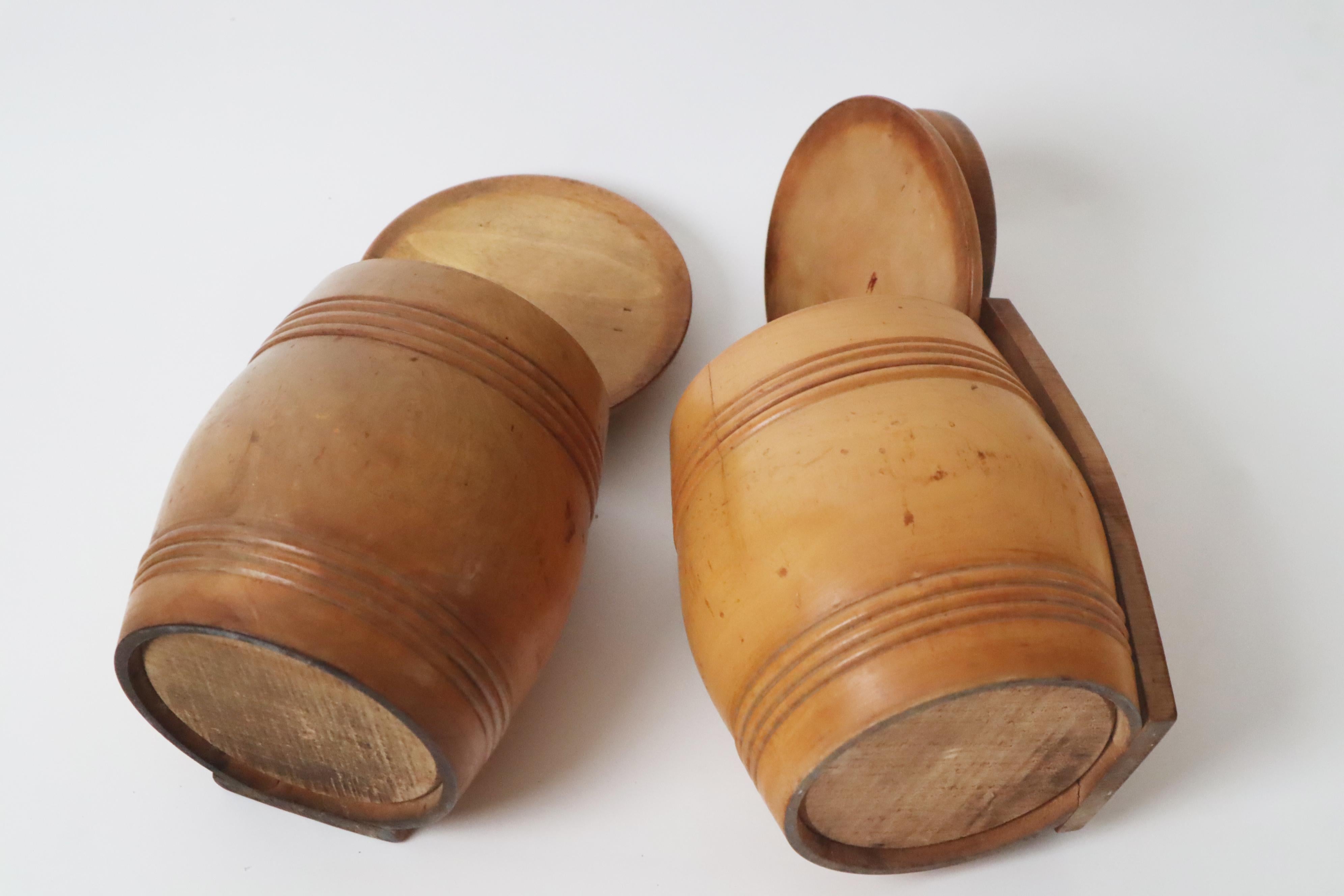 Victorian Treenware Hanging Salt Box, 19th Century. For Sale 5