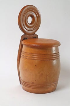 Victorian Treenware Hanging Salt Box, 19th Century.