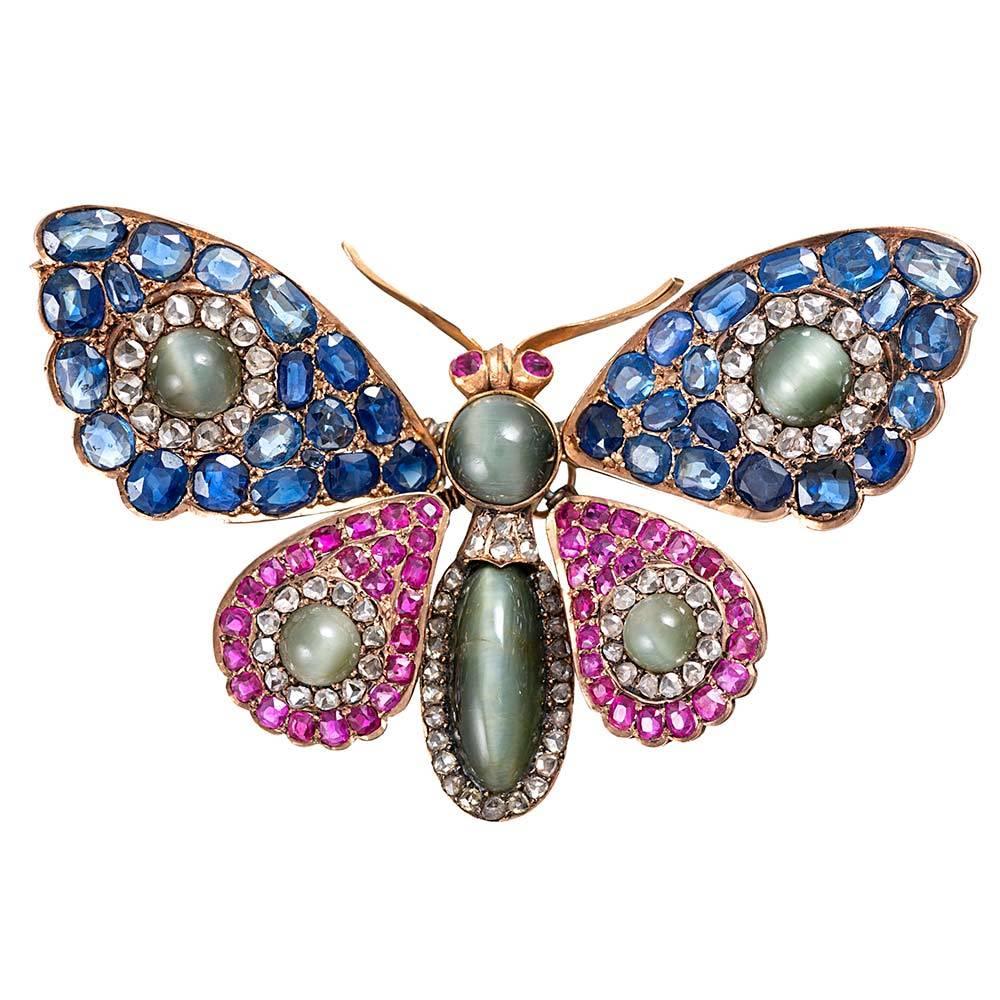 Victorian Tremblant Gemstone Butterfly