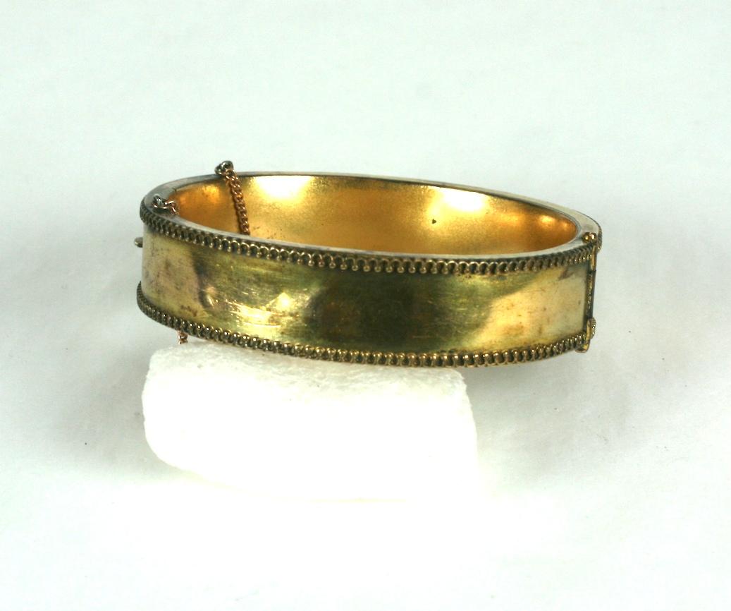 Late Victorian Victorian Tri Color Gold Filled Bangle For Sale