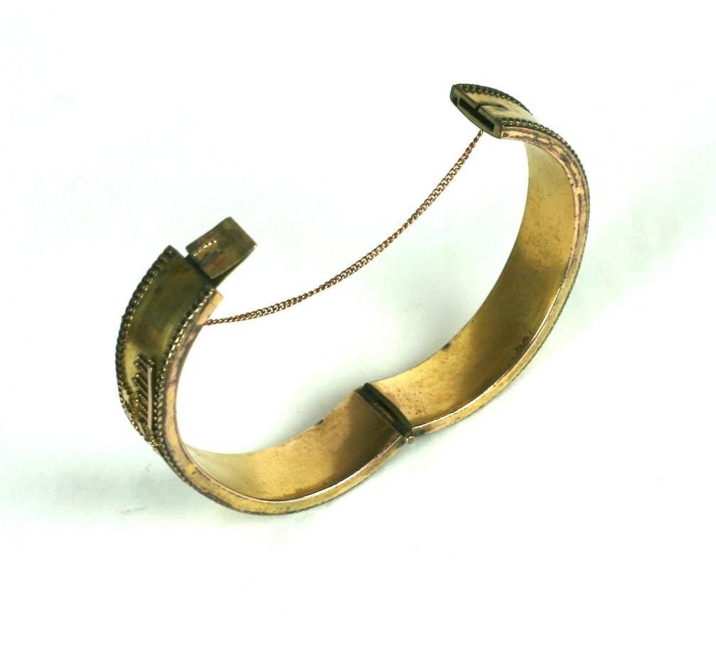 Victorian Tri Color Gold Filled Bangle In Good Condition For Sale In New York, NY