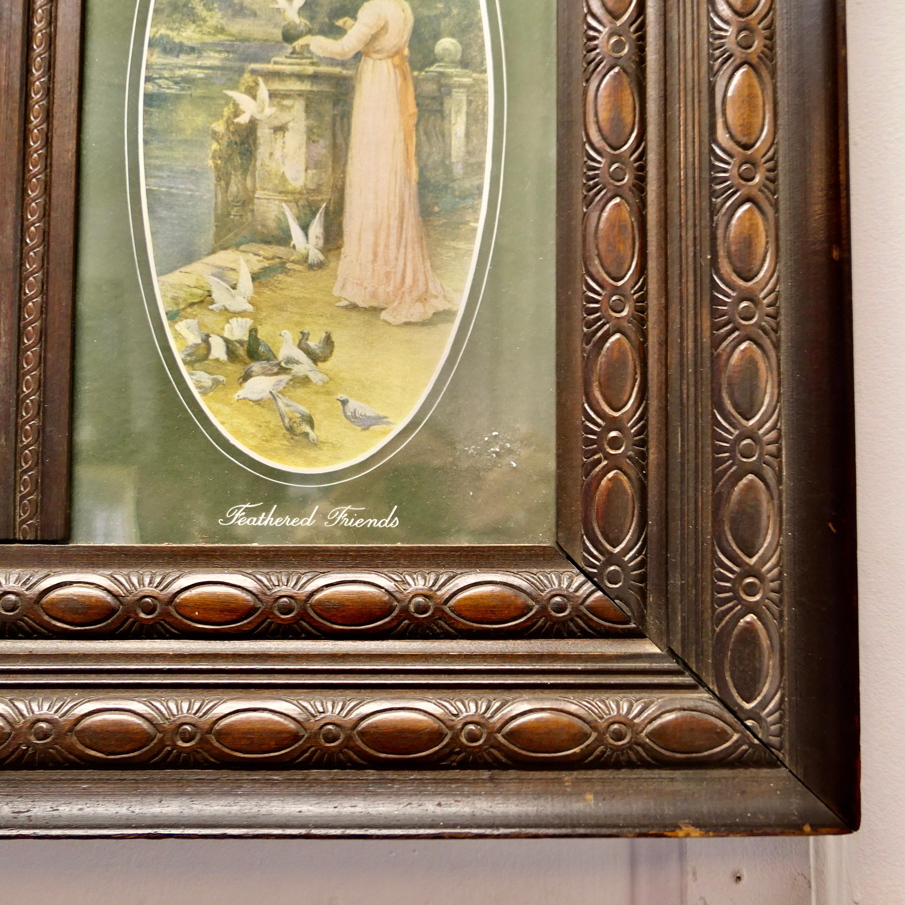 XIXe siècle Triple miroir mural et impressions victorien  Il s'agit d'une belle pièce décorative en vente