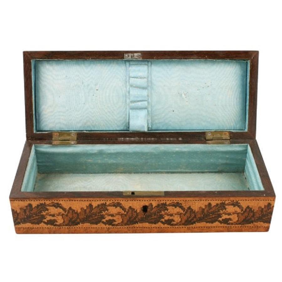 European Victorian Tunbridge Ware Box, 19th Century For Sale