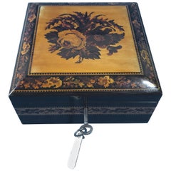 Antique Victorian Tunbridge Ware Inlaid Box