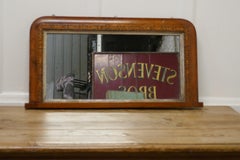 Viktorianischer Tunbridge Wear Nussbaum Obermantel Spiegel  Der Spiegelrahmen ist 3" breit i