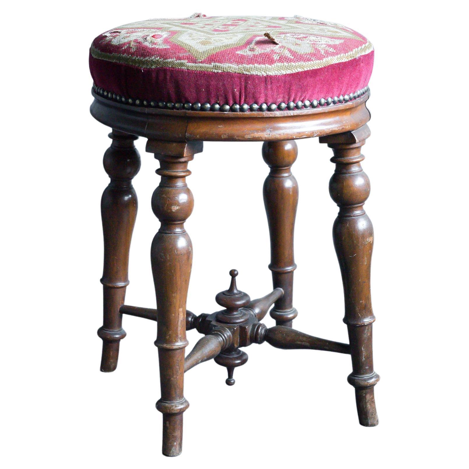 Victorian Turn Stool by W.Williamson of Guildford For Sale