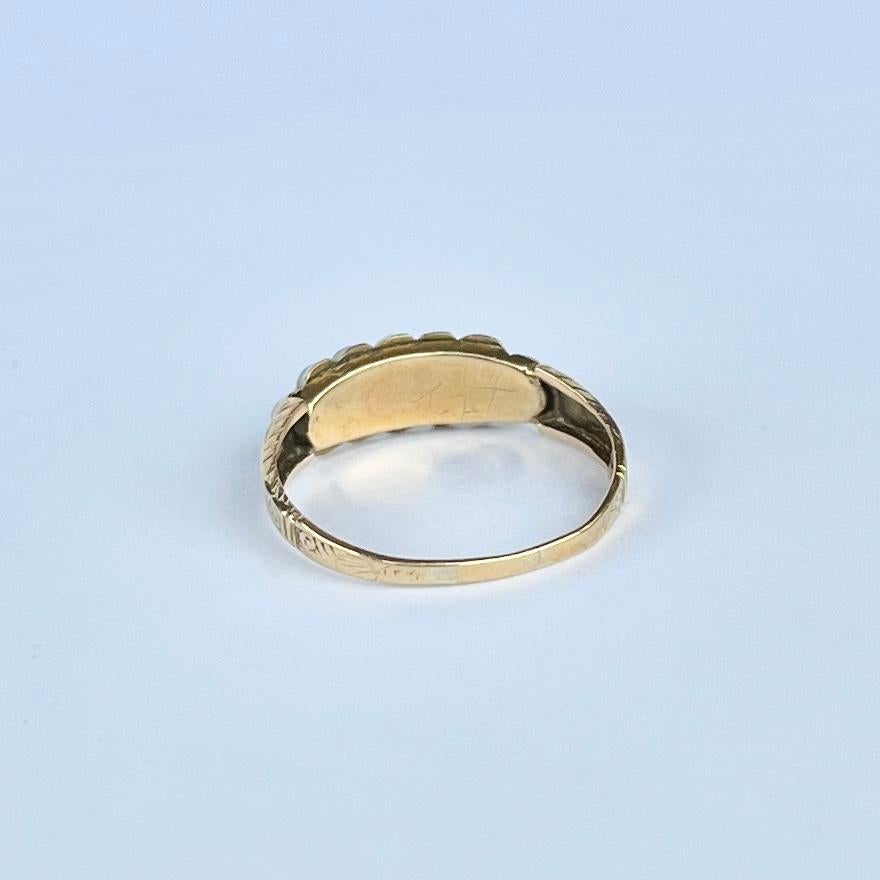 Viktorianischer Türkis und 18 Karat Goldband im Zustand „Gut“ im Angebot in Chipping Campden, GB