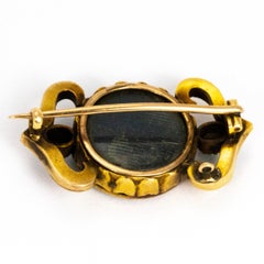 Victorian Turquoise and 9 Carat Gold Locket Back Brooch