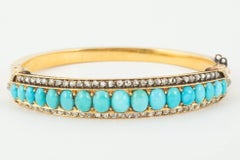 Victorian Turquoise and Diamond Bangle