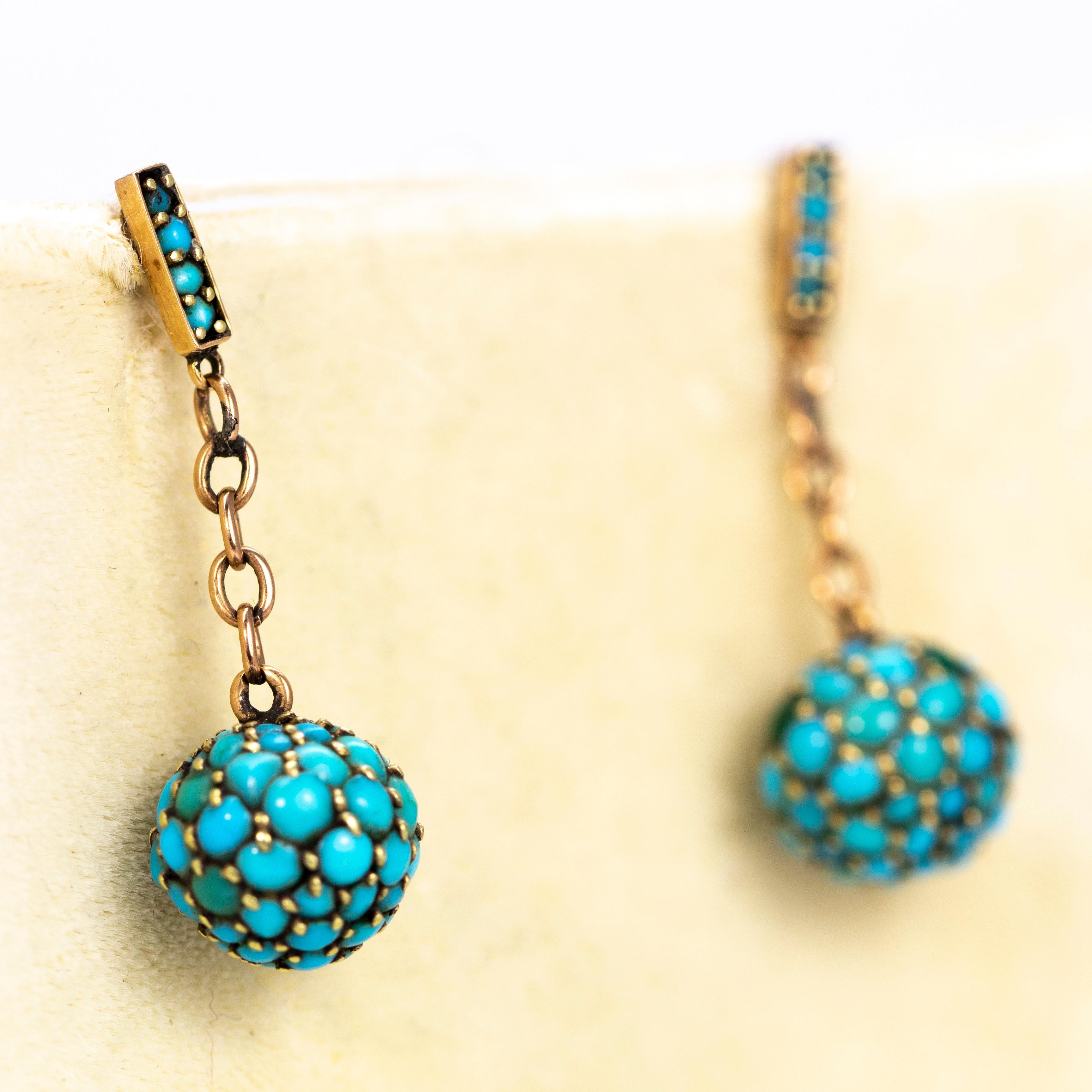victorian turquoise earrings