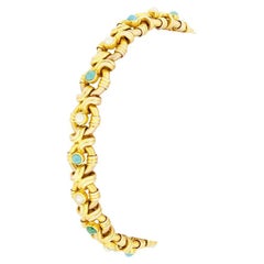 Bracelet victorien en turquoise et perles, c.I.C.