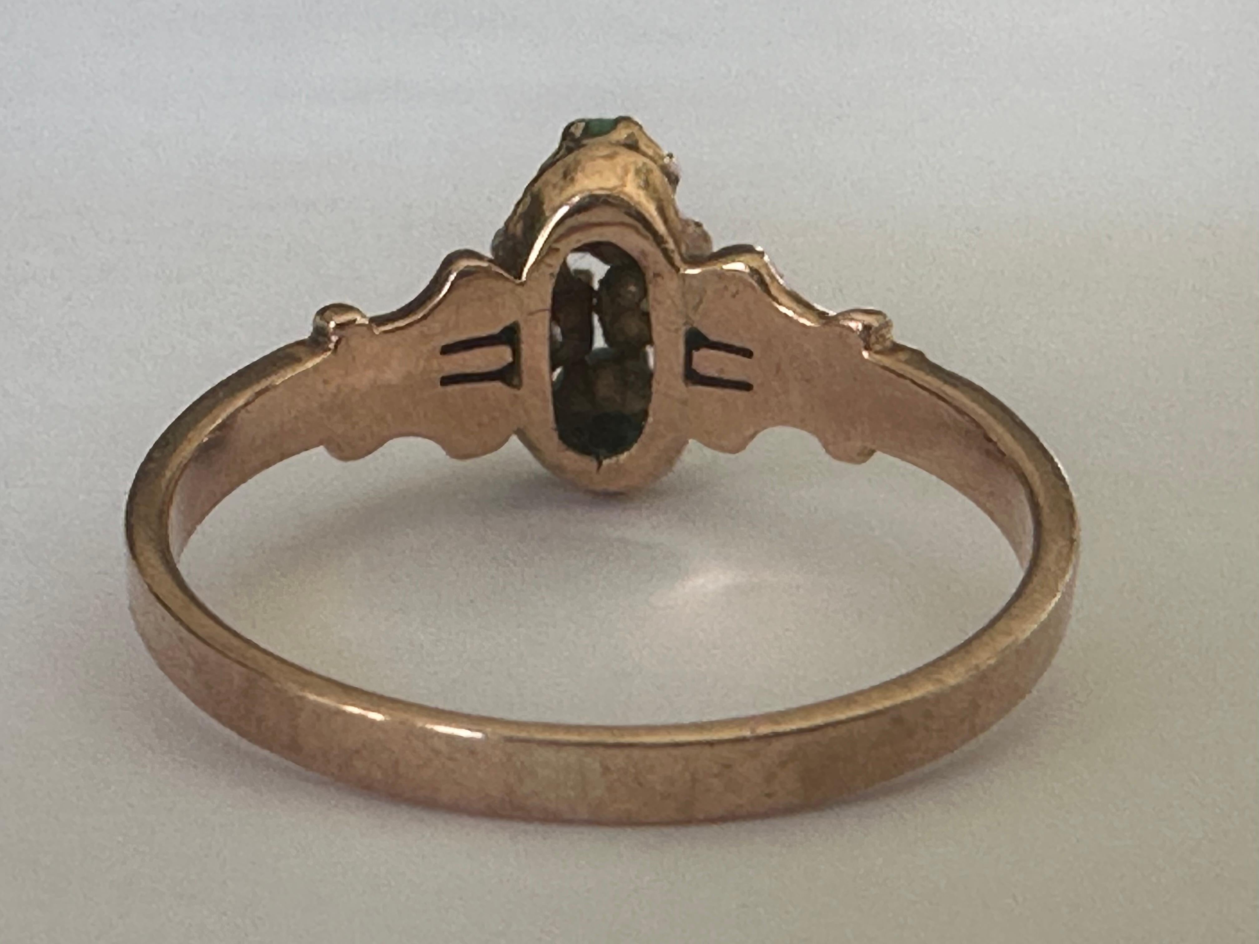 Victorian Turquoise and Seed Pearl Ring In Good Condition For Sale In Denver, CO